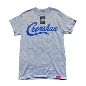 NWT Crenshaw Graphic Tee The Marathon Clothing SIZE SMALL Grey And Blue Holiday